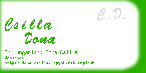 csilla dona business card